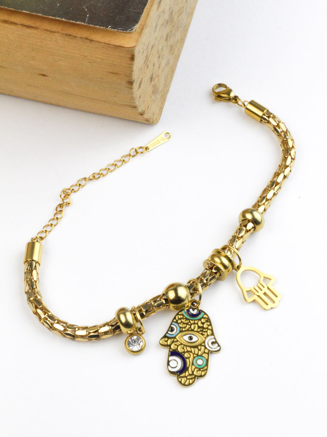 Oriental  Stainless Steel Bangle Bracelet for Women – Elegant Traditional Style