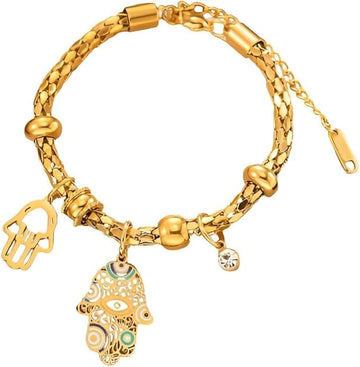 Oriental  Stainless Steel Bangle Bracelet for Women – Elegant Traditional Style