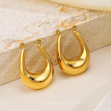 Gold Hoop Earrings – Gold Plated Stainless Steel