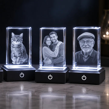 Cristal souvenir personnalisé avec photo intérieure